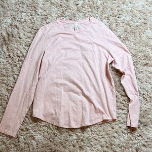 Lululemon Long Sleeve Heather Pink Tee
